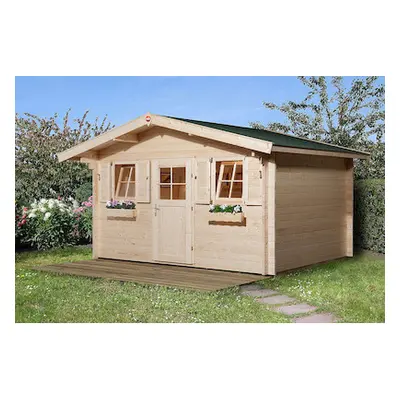 Weka Weekendhaus 138 mit Vordach | 45 mm | 4 × 4 m