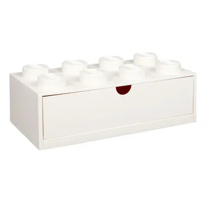 Lego Box mit Schublade Weiss | 11.3 × 15.8 × 31.6 | 5.8 l