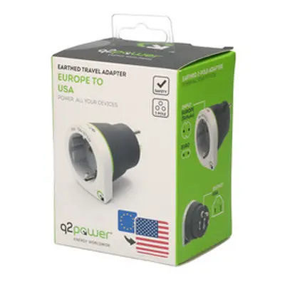 Q2Power Reiseadapter Europe to USA