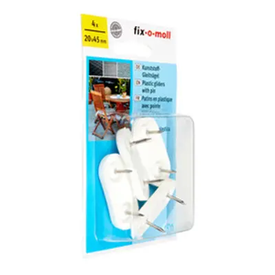 fix-o-moll Kunststoff-Gleitnägel, weiss