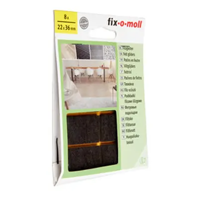 Fix-o-Moll Filzgleiter Braun | 2.2 × 3.6 cm | 8 Stück