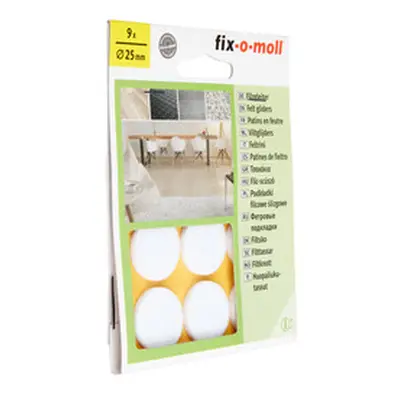 Fix-O-Moll Filz-Gleiter Selbstklebend | 2.5 × 2.5 cm | 9 Stück