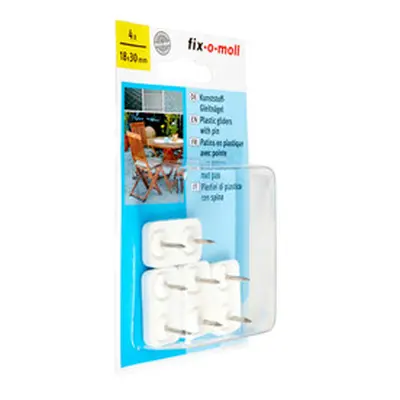 fix-o-moll Kunststoff-Gleitnägel, weiss