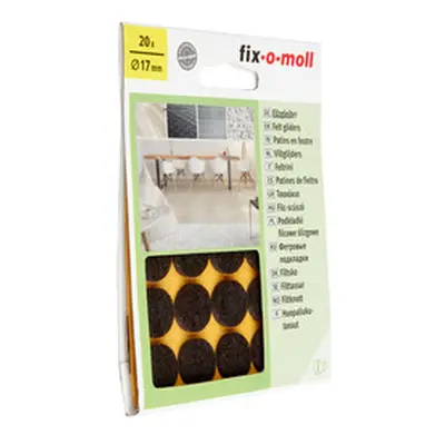 Fix-O-Moll Filz-Gleiter Selbstklebend | 17 × 17 mm | 20 Stück