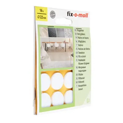 Fix-O-Moll Filzgleiter Weiss | 2.2 cm | 16 Stück
