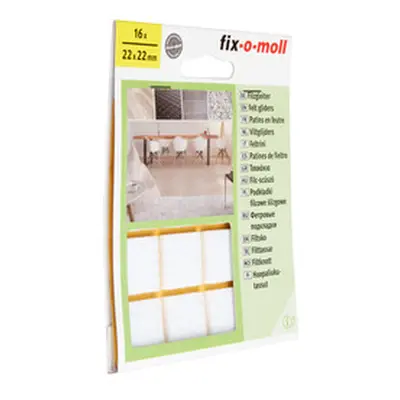 Fix-o-moll Filzgleiter Weiss | 2 × 2 cm | 16 Stück