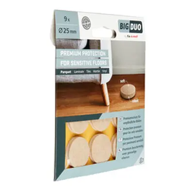 fix-o-moll Parkettgleiter Bigduo selbstklebend, beige