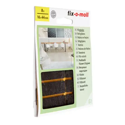 Fix-O-Moll Filzgleiter Braun | 1.6 × 4.4 cm | 8 Stück