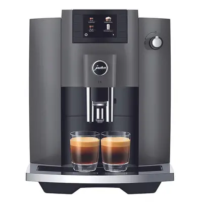 JURA E6 Dark Inox (SCS) Kaffeevollautomat – JURA Kaffeevollautomaten Haushalt – schwarz