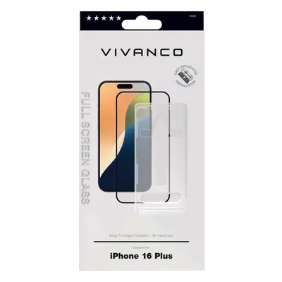Vivanco Displayglas iPhone16Plus Displayschutzglas iPhone 16 Plus – Panzerglas/Schutzfolie
