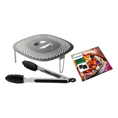 Philips HD9954/01 Airfryer Zubehör XXL Zubehörset 3-teilig – Friteuse Zubehör – edelstahl