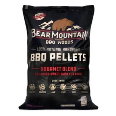 BearMountain Gourmet Blend 9 kg Pellets – Holzkohle/Briketts/Grill Anzünder – schwarz