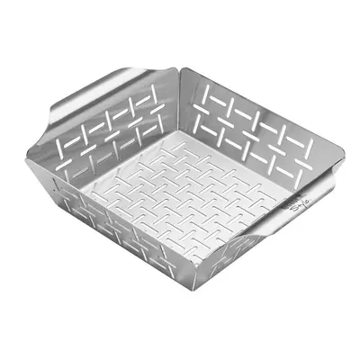 Weber Gemüsekorb klein ab Q 100/1000 Grill Zubehör Gemüse-Grillkorb – Weber Grillschale/Grillpfanne/Grillgeschirr – edelstahl