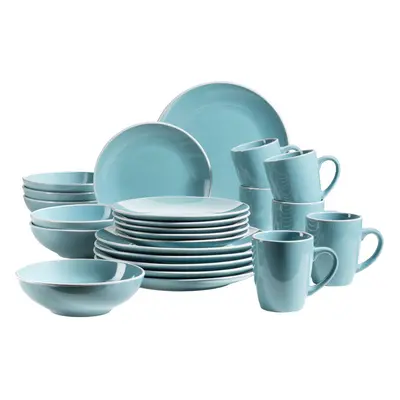 Geschirr-Set Elissa Blau Steinzeug