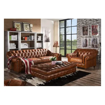 Sofagarnitur Sitzer Chesterfield Garnitur Englische Vintage Sofa Sessel