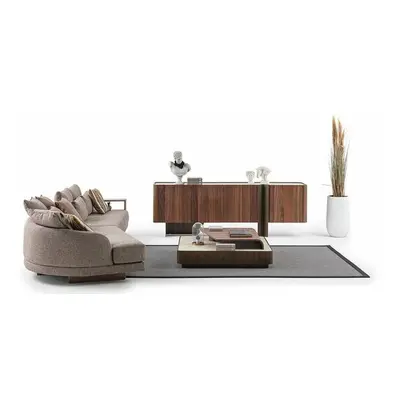 Wohnzimmer Robuste Garnitur Designer 4-Sitzer Sideboard Couchtisch 3tlg