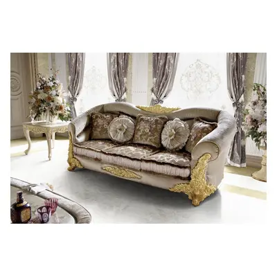 Möbel Textilsofa Barock Sitz Klassischer Dreisitzer Sofa Couch Polster