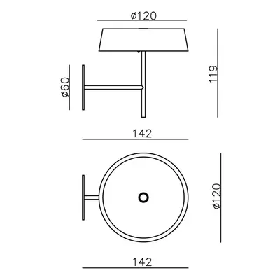 LED-Wandleuchte Miram mit Akku, dimmbar, blau