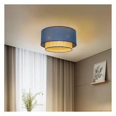 Deckenleuchte Big Boho, Rattan, beige/jeans