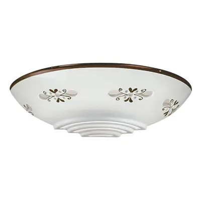 Wandlampe Bassano aus Keramik, anliegend, braun