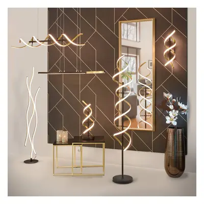 LED-Stehleuchte Sequence, dimmbar, CCT, messing