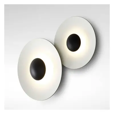 MARSET Ginger 42C LED-Wandlampe Ø42cm braun/weiß