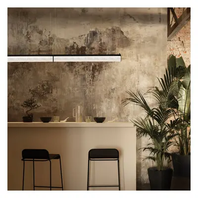 Slamp LED-Hängelampe Modula Double, kristall, schwarz