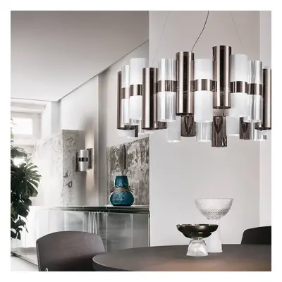 Slamp La Lollo L LED-Hängelampe, Ø80cm, zinn-weiß