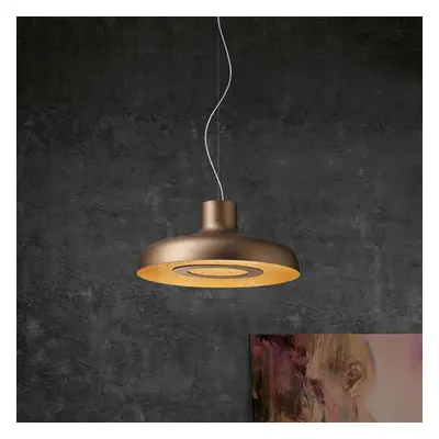 ICONE Duetto LED-Hängelampe 927 Ø55cm bronze/gold