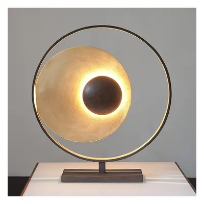 Tischleuchte Satellite in Gold-Braun, Höhe 58