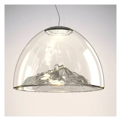 Axolight Mountain View - LED-Hängelampe grau-chrom