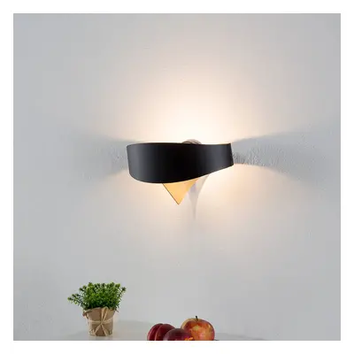 Schwarz-goldene Designer-Wandlampe Scudo LED