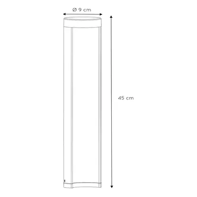 LED-Sockelleuchte Combo in Zylinderform, 45 cm