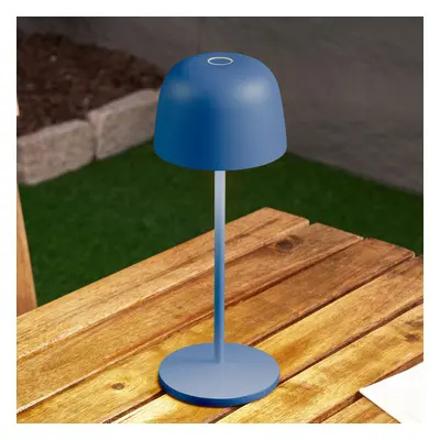 Lindby LED-Akku-Tischleuchte Arietty, blau, dimmbar, IP65