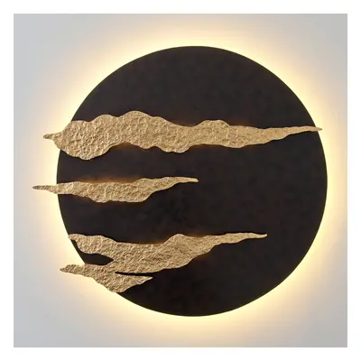 Firmamento - schwarz-goldene LED-Wandlampe