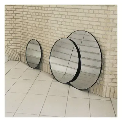 AYTM Spiegel Circum, klar / schwarz, Ø 50 cm, Glas, MDF-Holz