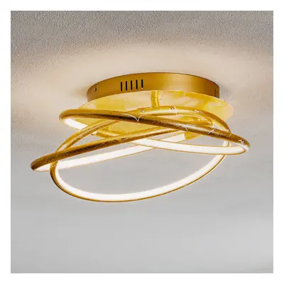 Barna - eine golden gestaltete LED-Deckenlampe