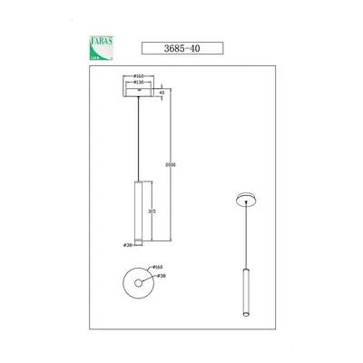 LED-Hängeleuchte Prado, 1-flammig, schwarz, dimmbar