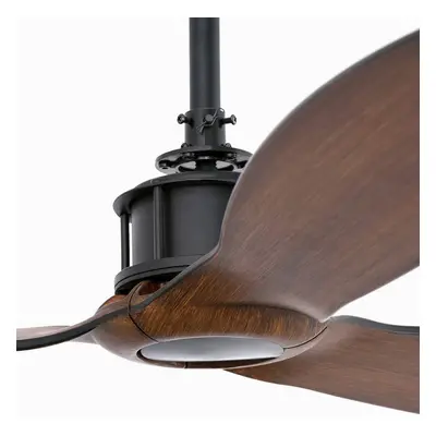 Deckenventilator Just Fan M, schwarz/Holz dunkel
