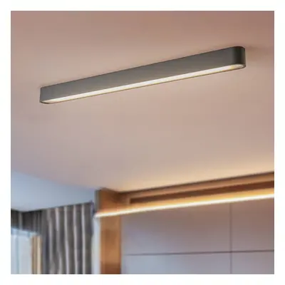 Deckenleuchte Soft, 95 x 6 cm, graphit, Aluminium, G13