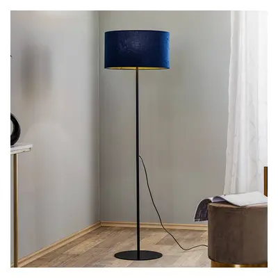 Stehlampe Golden Roller dunkelblau/gold