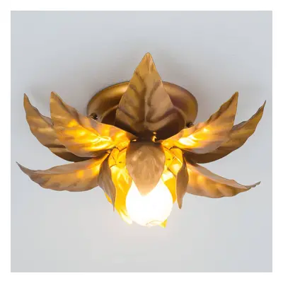 Deckenleuchte ANTIK mit goldenen Blättern 26 cm