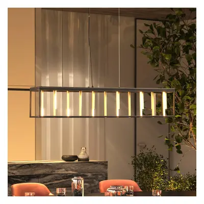 LED-Pendelleuchte Grid, Metall, Remote, CCT, dimmbar