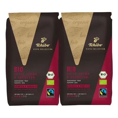 Tchibo Vista Collection - Bio Caffè Crema & Espresso 2x 1 kg - Ganze Bohne