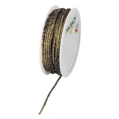 Cordelette coton à fils de lurex et cœur fil de fer flexible - Anthracite/Or