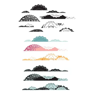 Gabarit d'estampe Sizzix Framelits et tampons Clear Stamps by 49 and Market - Doily Edgers