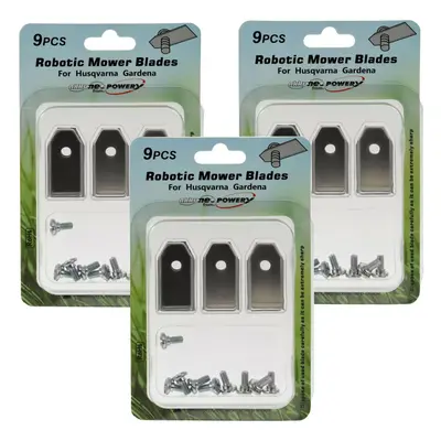 27x Ersatz-Messer Klingen / Schneid-Klingen (0,75mm) kompatibel mit Husqvarna, Gardena Mährobote