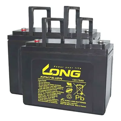 Akku passend für Vermeiren Carpo 4, 12V 75Ah 2 Stück für 24V Elektromobil E Scooter AGM