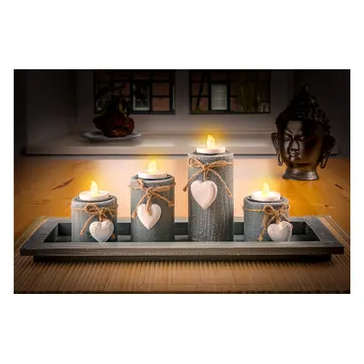 4er-Set LED-Teelicht mit Timer - Wunderschöne und sichere Lichtlösung für viele Bereiche wie Hau