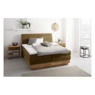 GOODproduct Boxspringbett "Jenna" ohne LED-Beleuchtung, mit zertifizierten, recycelten Bezugsstoffen